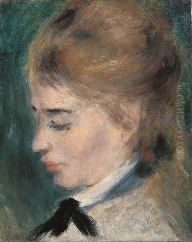 Madchenkopf Oil Painting by Pierre Auguste Renoir