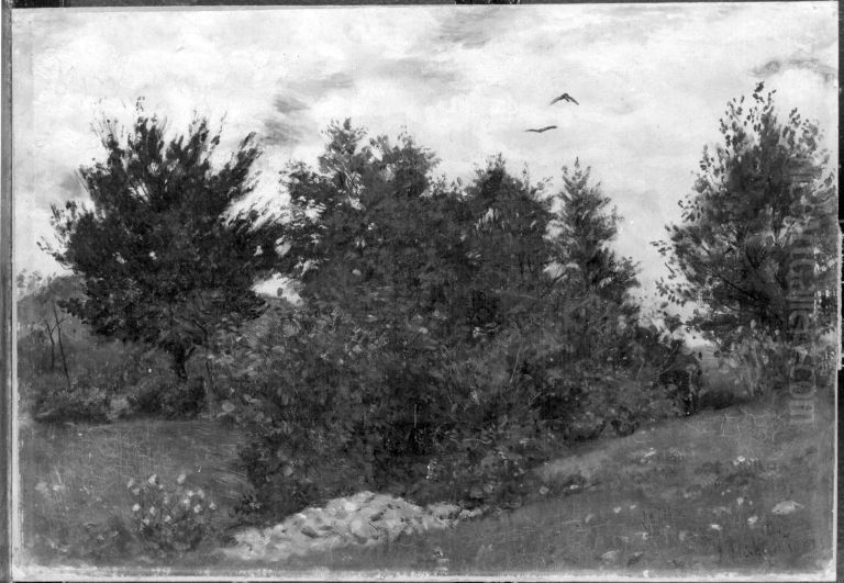 Landschaft (Hugelige Landschaft) Oil Painting by Albert Lang