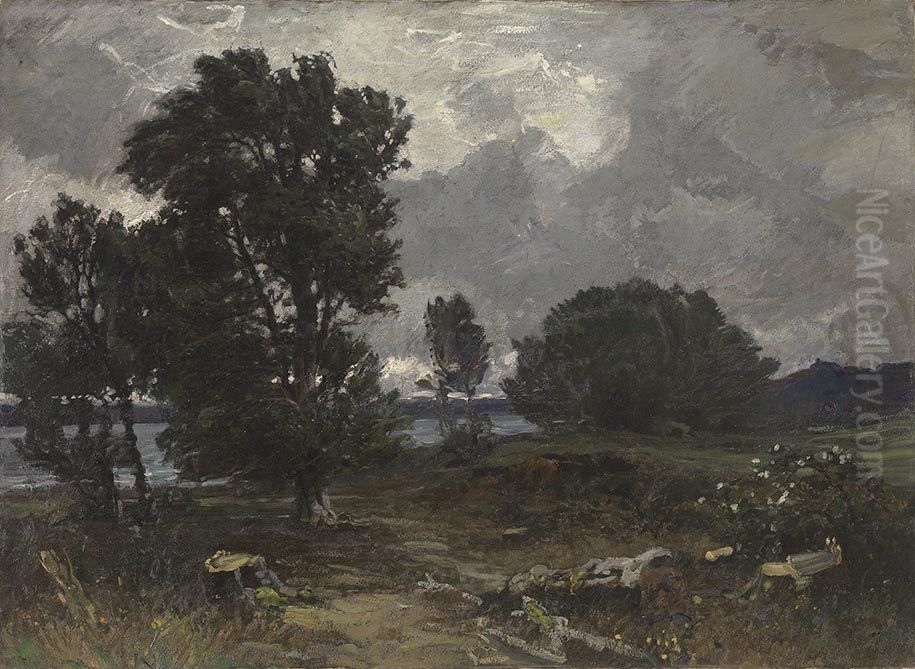 Landschaft aus Oberbayern Oil Painting by Adolf Stabli