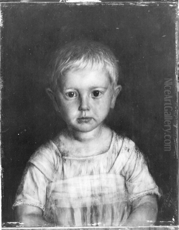 Kinderkopf Oil Painting by Karl Haider