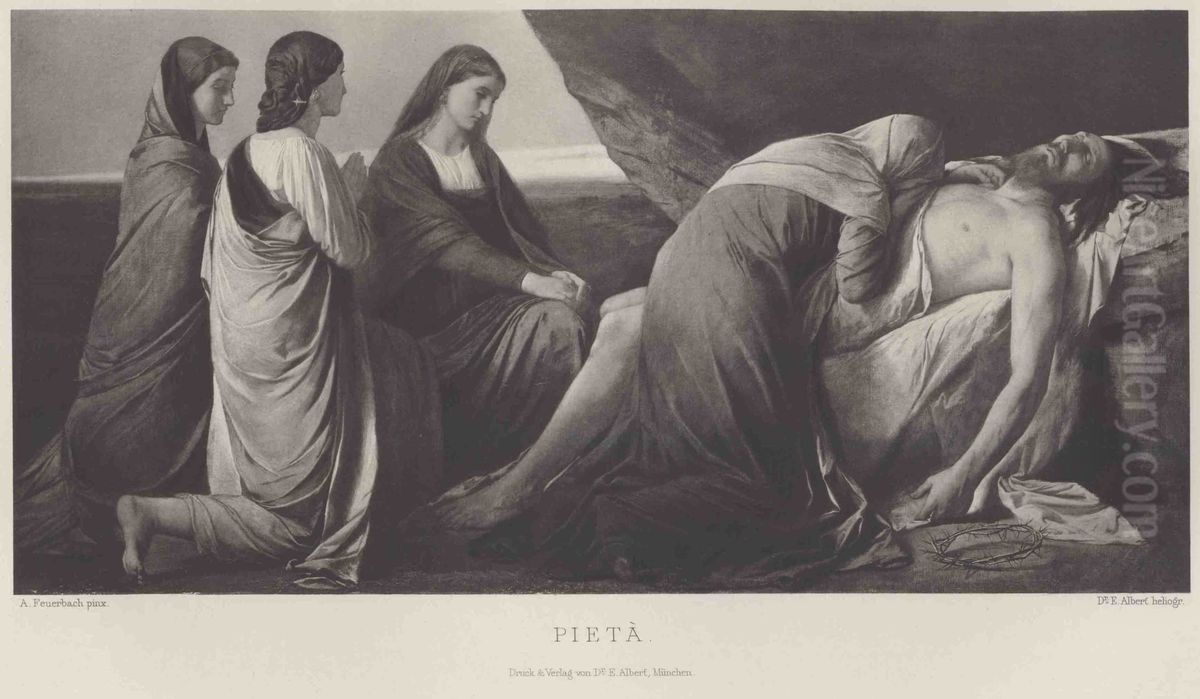 Pieta Oil Painting by Anselm Friedrich Feuerbach