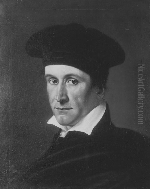 Selbstbildnis Oil Painting by Peter Ferdinand Deurer