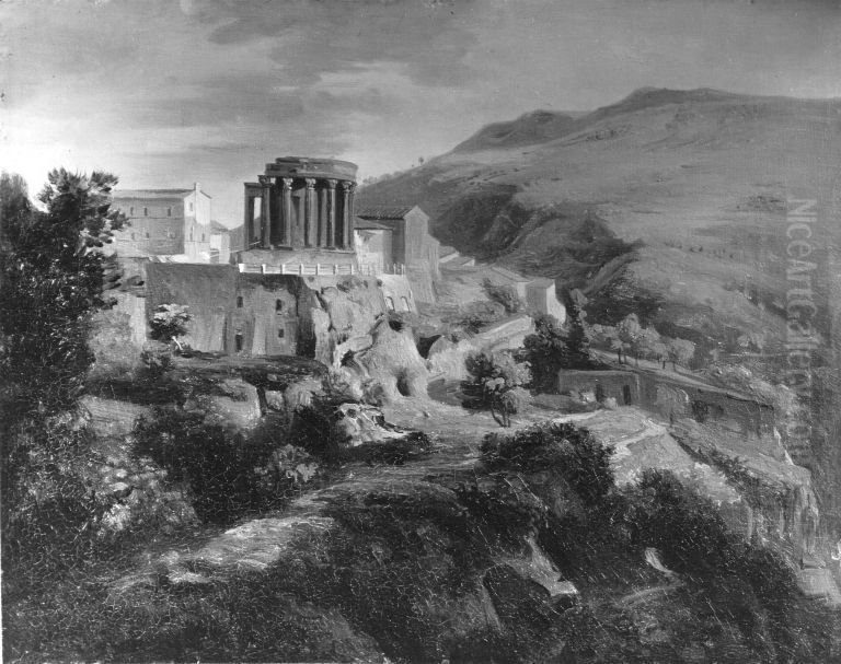 Tivoli mit dem Sibyllentempel Oil Painting by Johann Wilhelm Schirmer