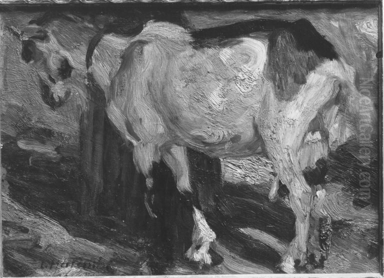 Die Ziege Oil Painting by Ludwig Von Herterich