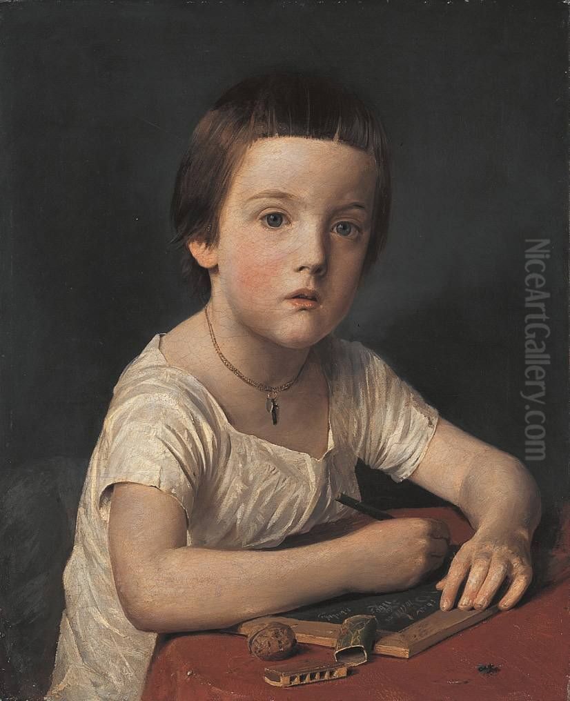 Ernst von Schanzenbach Oil Painting by Lenbach Franz Von