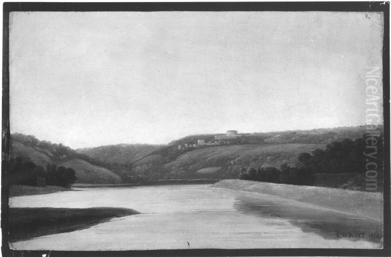 Flusslandschaft Oil Painting by Jean-Baptiste Camille Corot