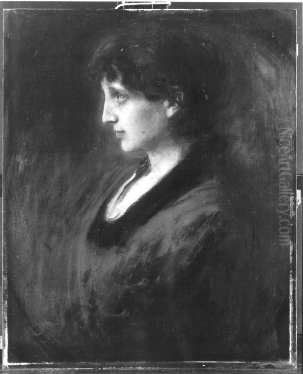 Frauenbildnis Oil Painting by Leo Samberger