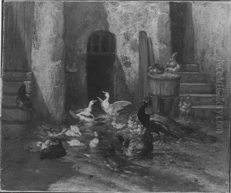 Geflugelhof Oil Painting by Philibert Leon Couturier