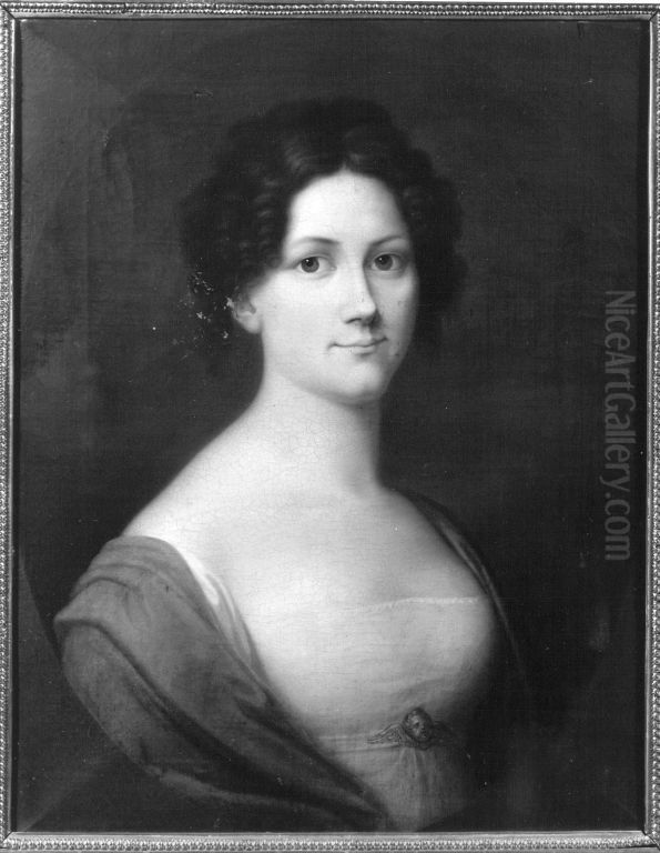 Bildnis einer Dame (nach Gerhard von Kugelgen) Oil Painting by Wilhelm Von Kugelgen