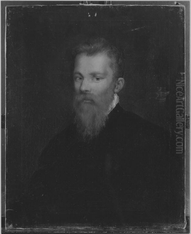 Bildnis eines Mannes (angeblich nach Paris Bordone) Oil Painting by August Wolf