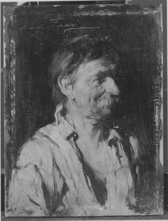 Holzknecht Oil Painting by Max Thedy