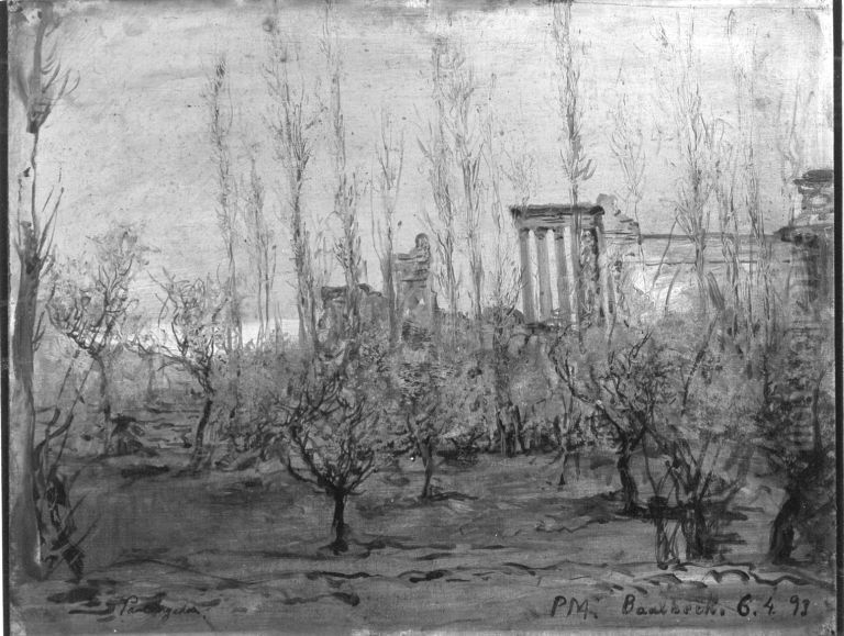 Ruinen von Baalbeck Oil Painting by Paul Friedrich Meyerheim