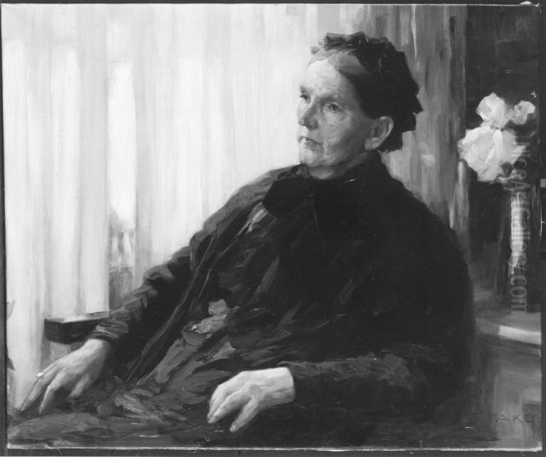 Bildnis der Mutter des Kunstlers Oil Painting by Alexander Koester