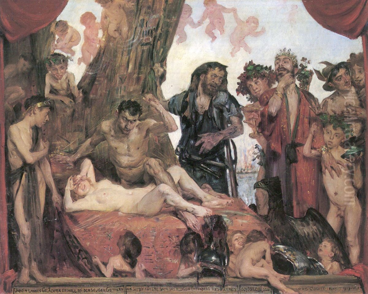Homerisches Gelachter Oil Painting by Lovis (Franz Heinrich Louis) Corinth