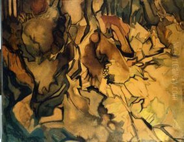 Sonnenblumen Oil Painting by Jan Thorn Prikker