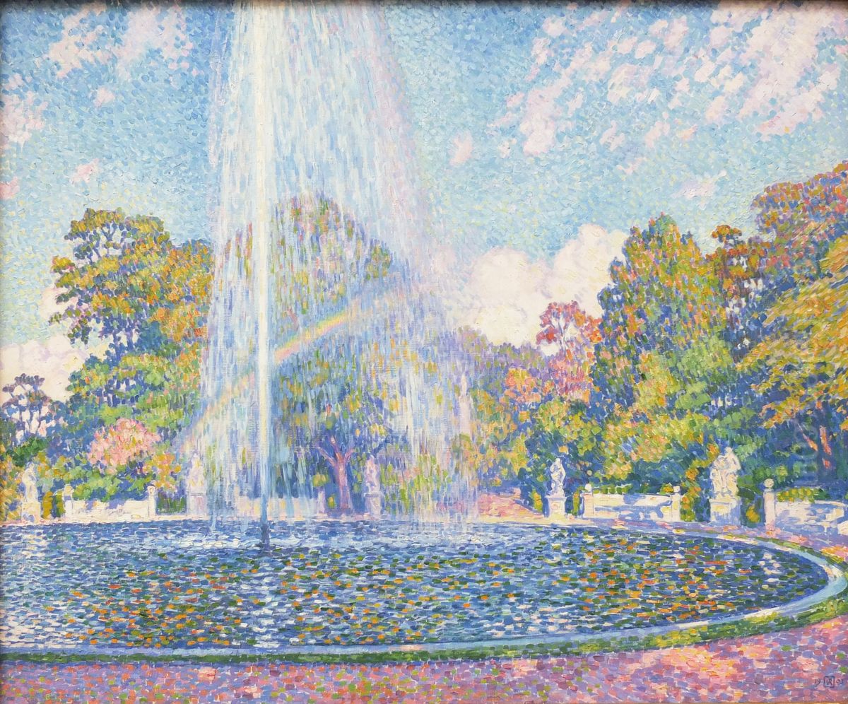 Springbrunnen im Park von Sanssouci bei Potsdam Oil Painting by Theo van Rysselberghe