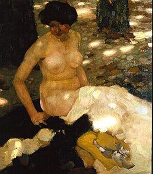 Weiblicher Akt Oil Painting by Leo Putz