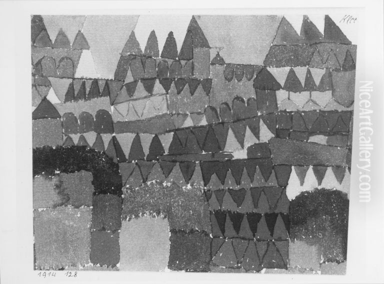 Befestigter Ort Oil Painting by Paul Klee