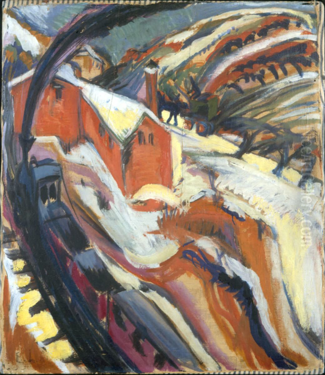 Railroad in Taunus Oil Painting by Ernst Ludwig Kirchner