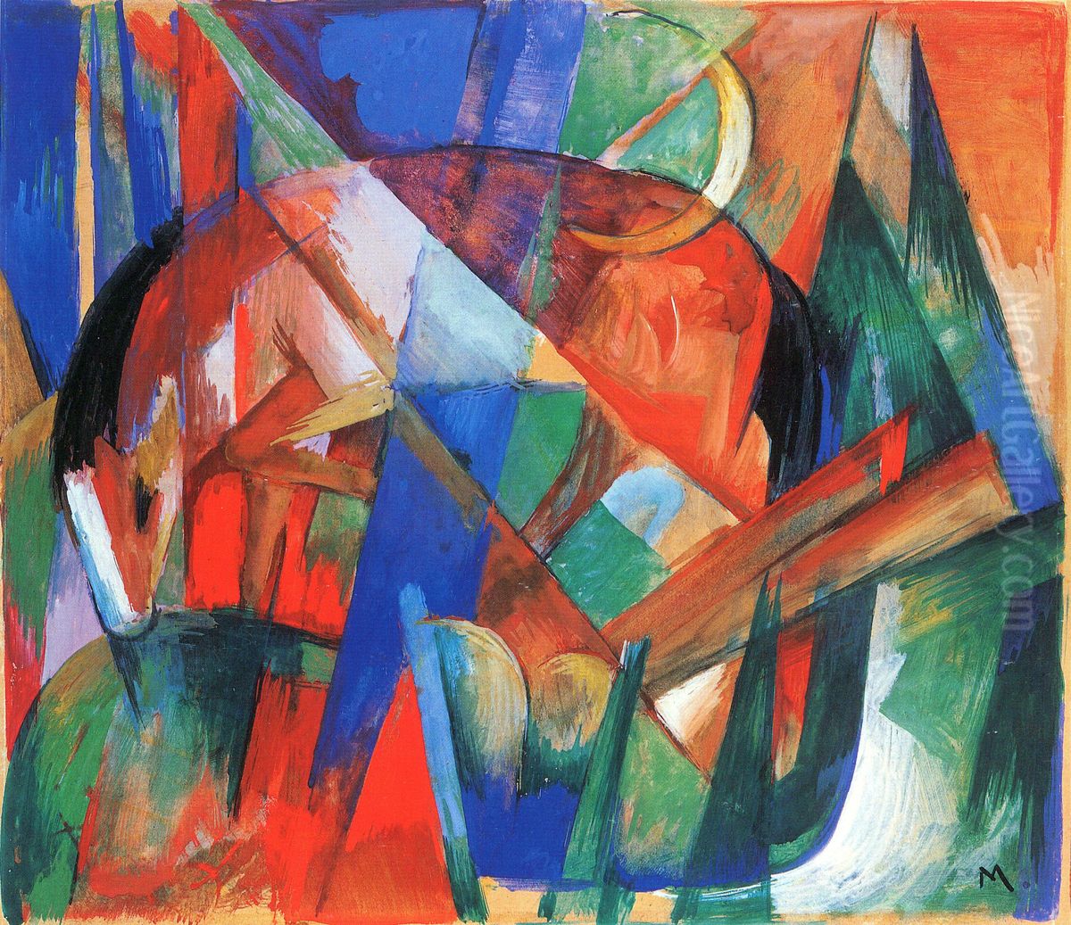 Mythical creature II (horse) Oil Painting by Franz Marc