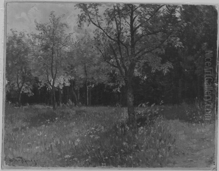 Waldwiese Oil Painting by Josef Wopfner