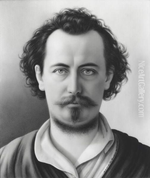 Selbstbildnis in mittlerem Alter Oil Painting by Johann Zacharias Quast