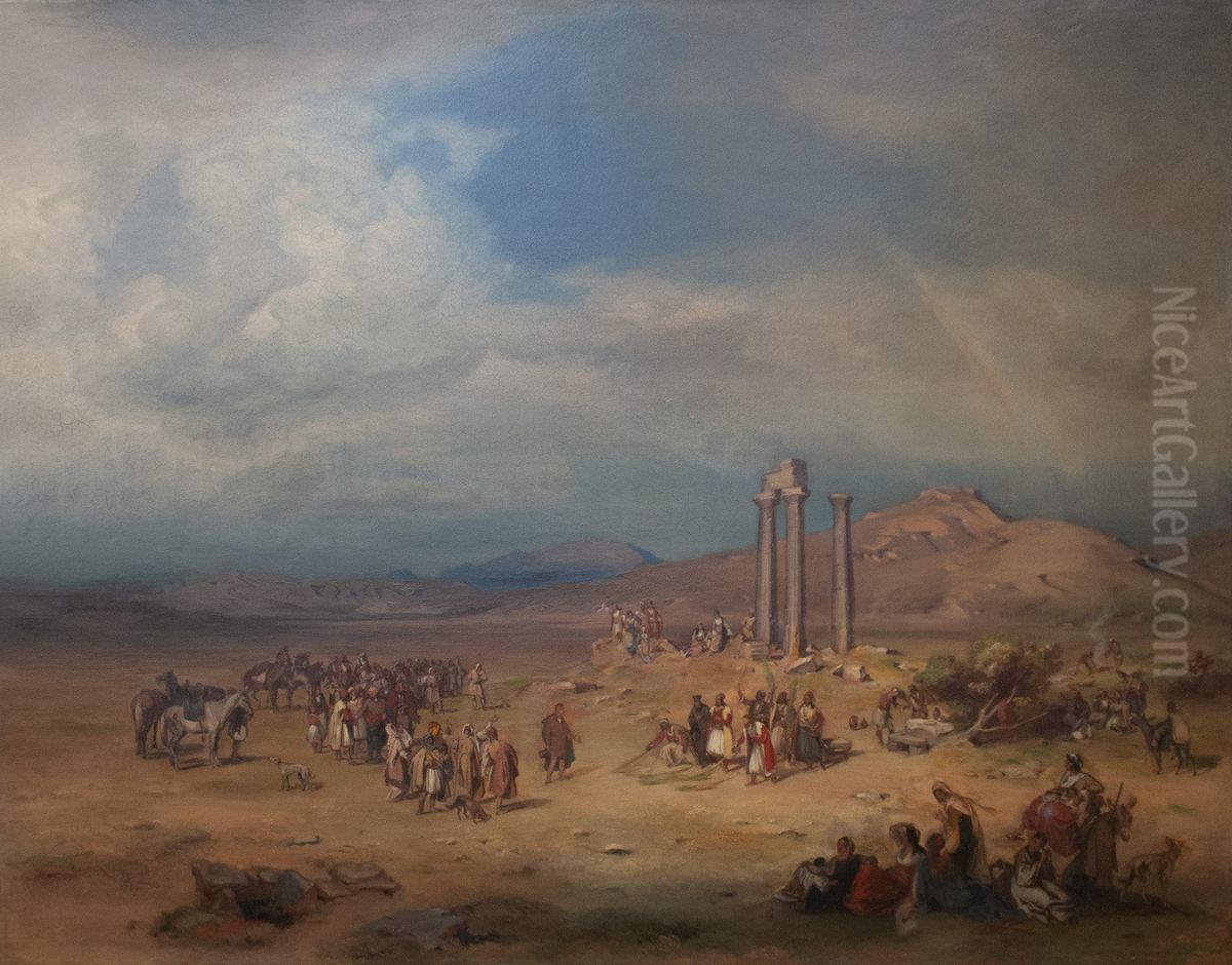 Nemea Oil Painting by Carl Rottmann