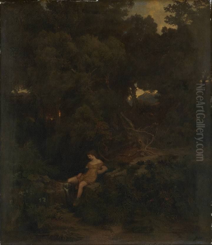 Nymph by the Source Oil Painting by Arnold Bocklin