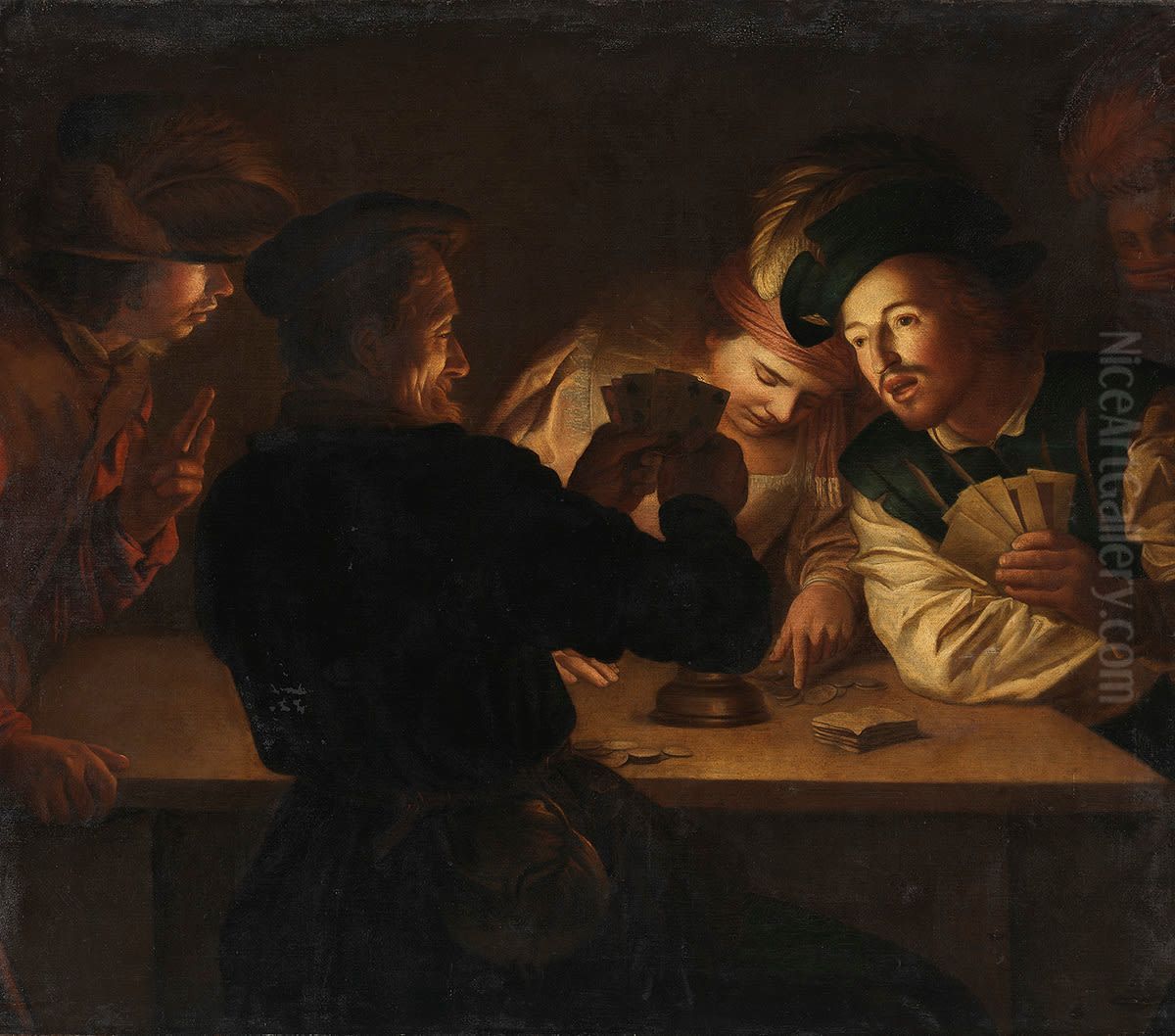 Die Falschspieler Oil Painting by Gerard van Honthorst