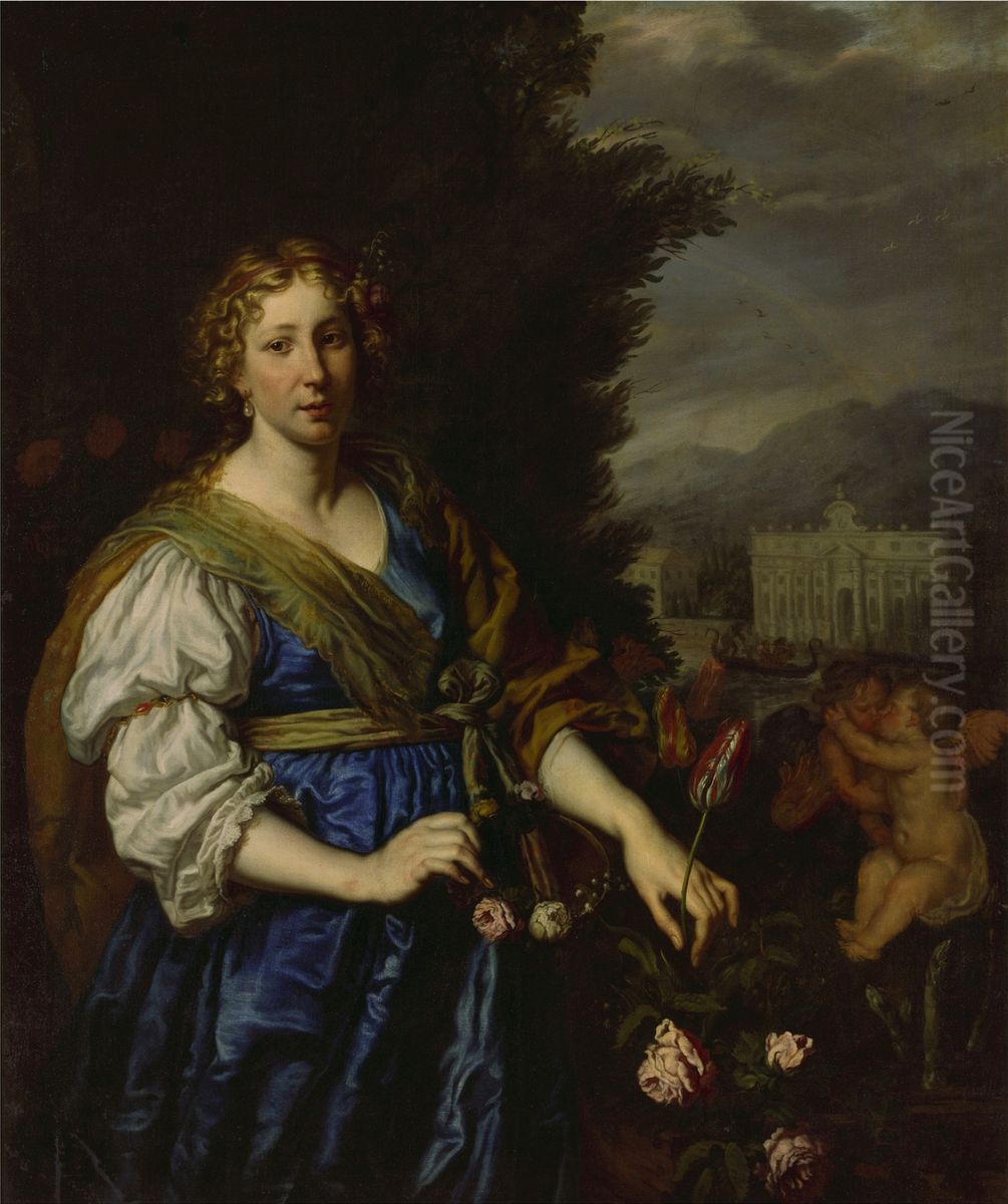 May Oil Painting by Joachim von, I Sandrart