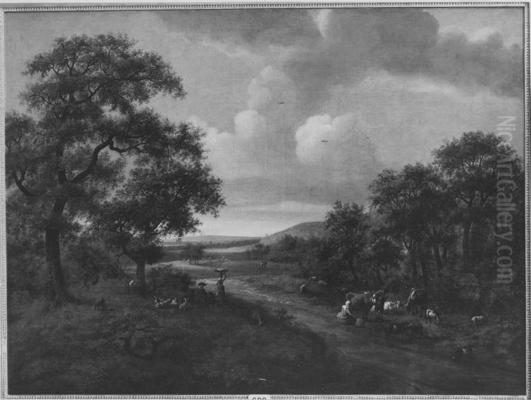 Baumlandschaft Oil Painting by Johannes Siberechts