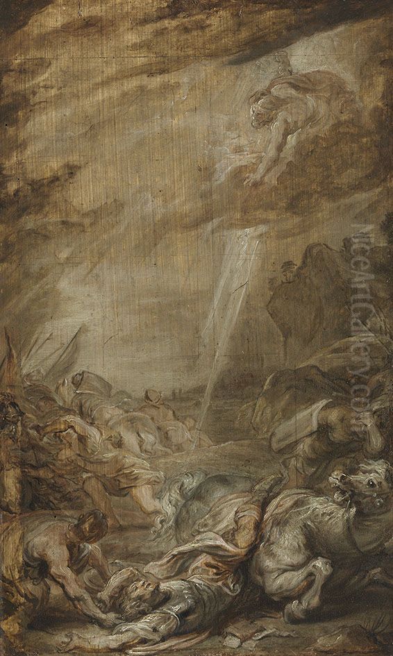 Bekehrung Pauli Oil Painting by Abraham van Diepenbeeck