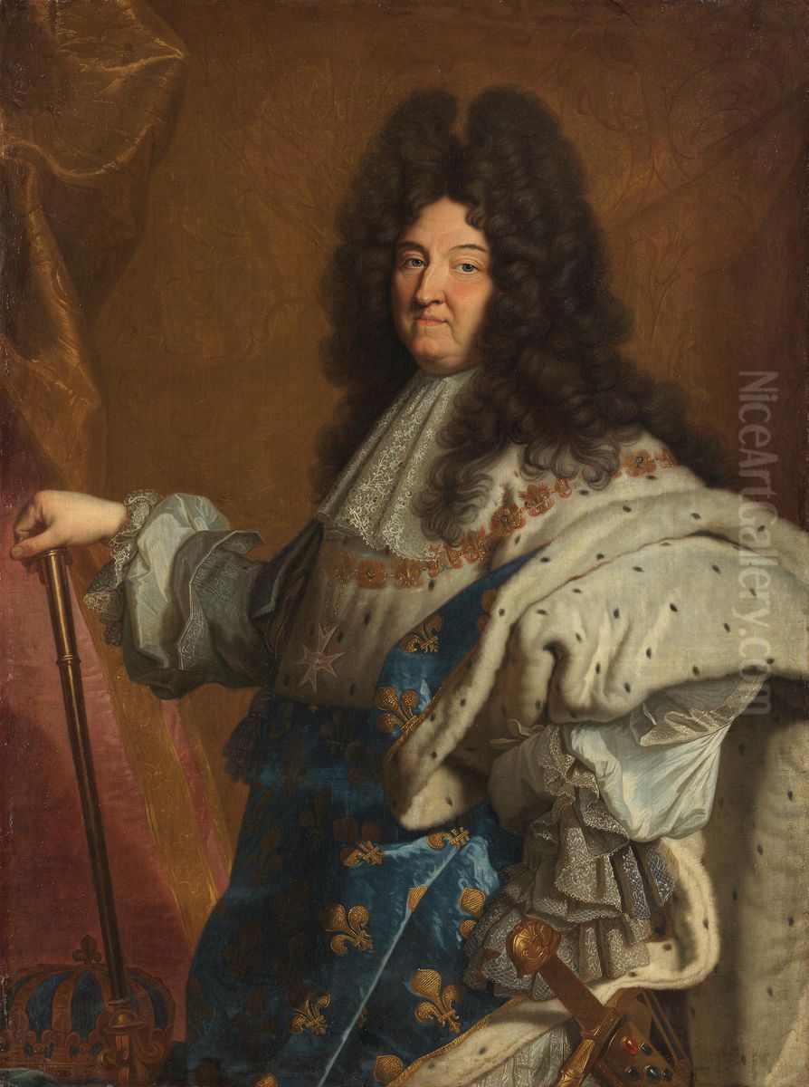 Portrait of Louis XIV, King of France Oil Painting by Hyacinthe Rigaud