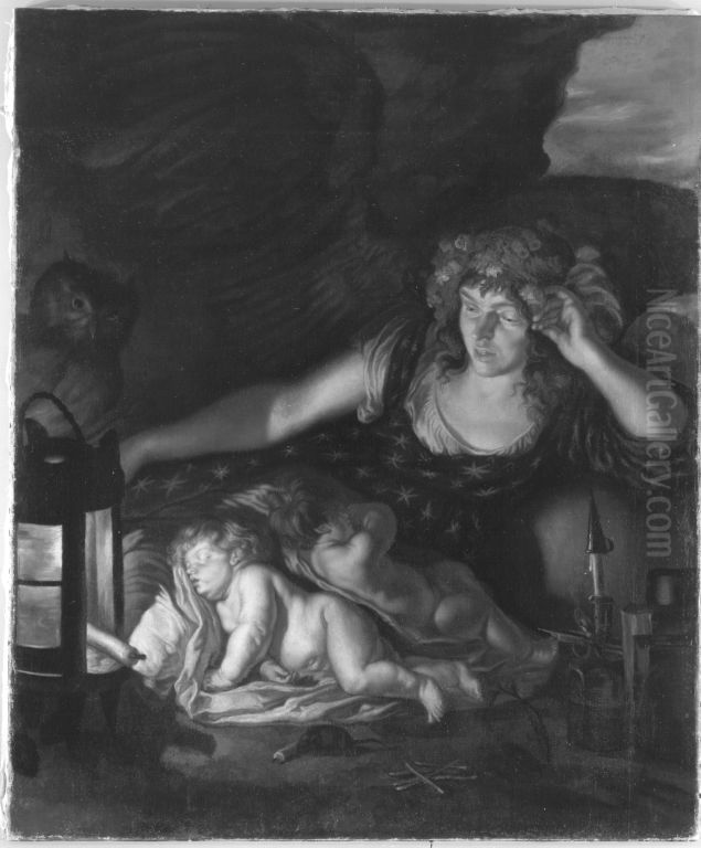 Die Nacht Oil Painting by Joachim von, I Sandrart