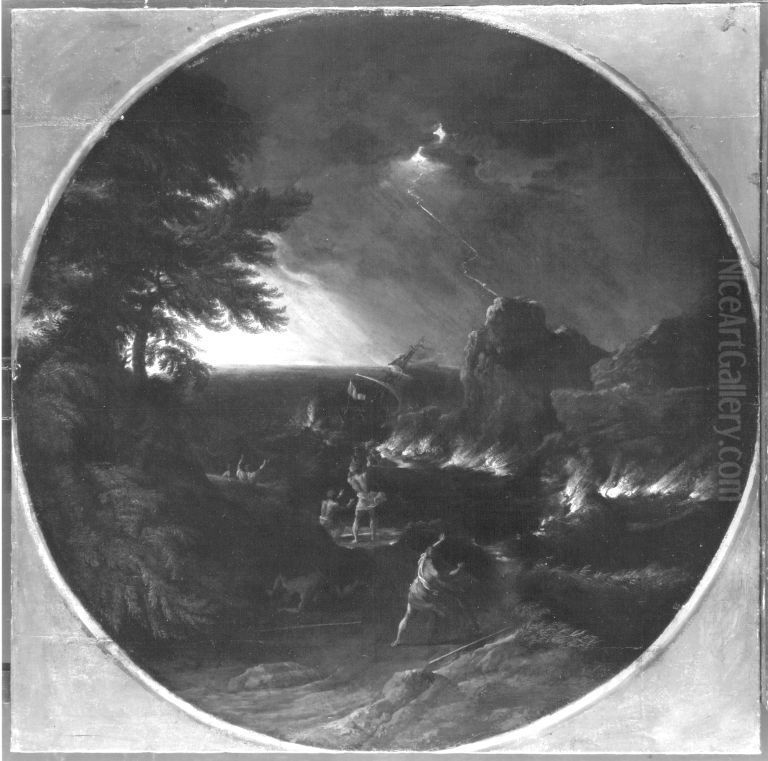 Ein Seesturm Oil Painting by Gaspard Dughet