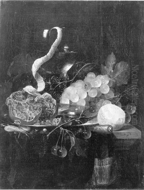 Fruchtestuck Oil Painting by Cornelis De Heem