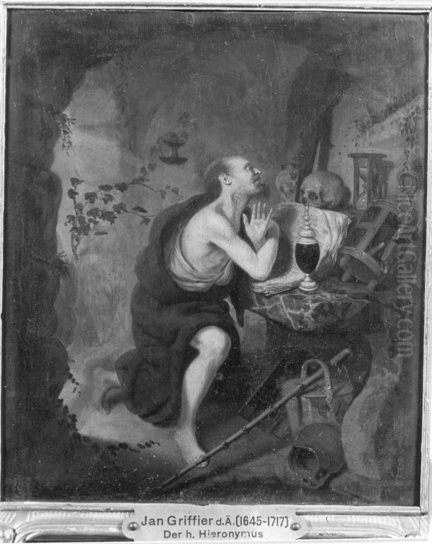 Saint Jerome Oil Painting by Jan Griffier I