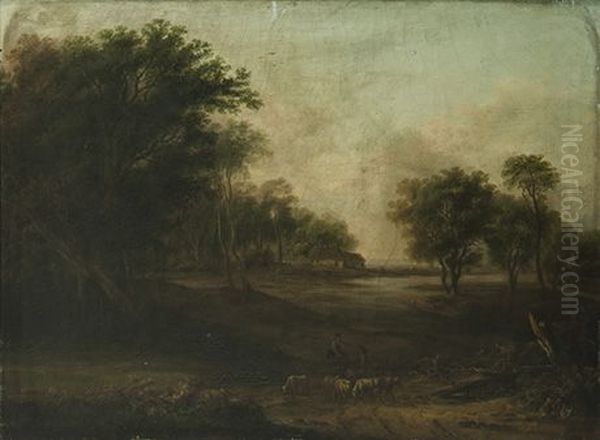 Ideallandschaft Oil Painting by Martin Ferdinand Quadal