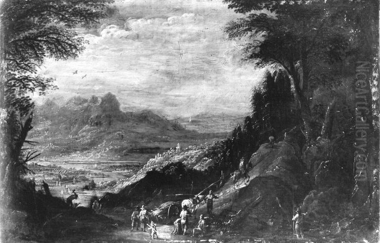 Landschaft Oil Painting by Joos de Momper the Younger