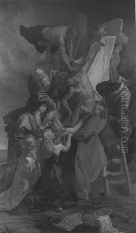 Kreuzabnahme Christi Oil Painting by Oswald Onghers