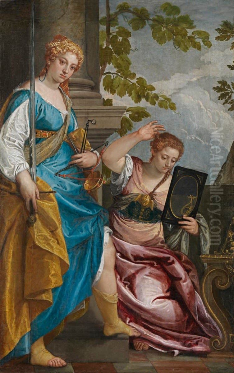 Justitia und Prudentia Oil Painting by Paolo Veronese (Caliari)