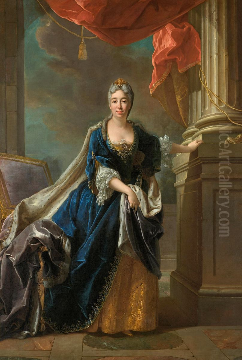 Maria Anna Carolina von Bayern (1693-1751) Oil Painting by Joseph Vivien