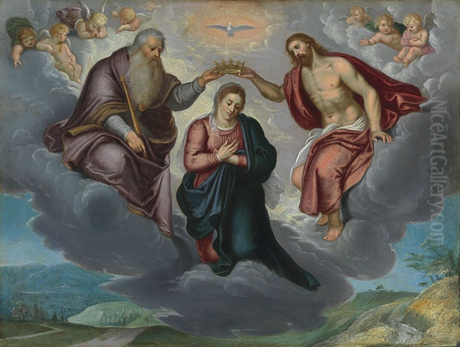 Marienkronung Oil Painting by Otto van Veen