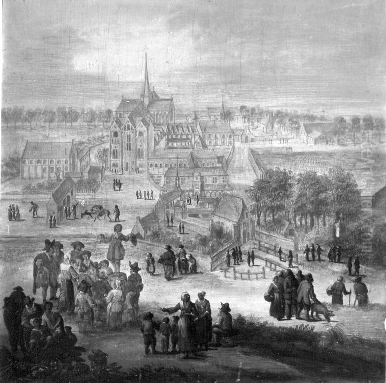 Marktschreier vor einem Schloss Oil Painting by Johannes Lingelbach