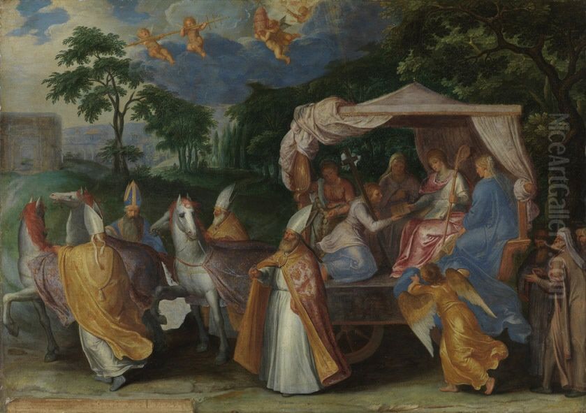 Triumph der katholischen Kirche Oil Painting by Otto van Veen