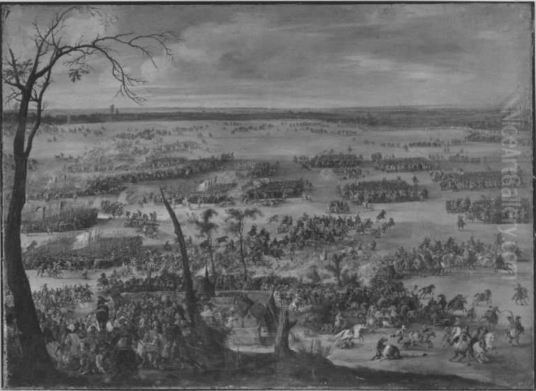 Schlacht im Achtzigjahrigen Krieg Oil Painting by Peter Snayers