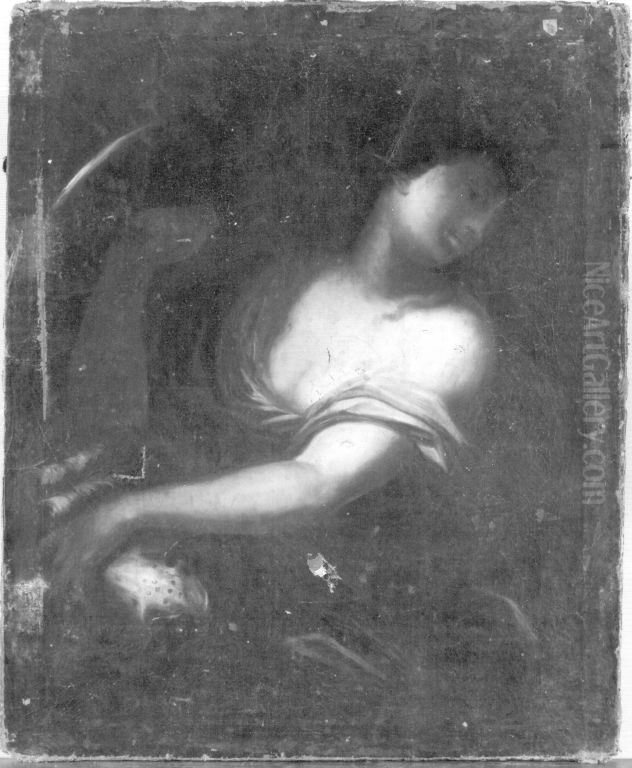 Weibliche Figur Oil Painting by Johann Heinrich Schonfeld