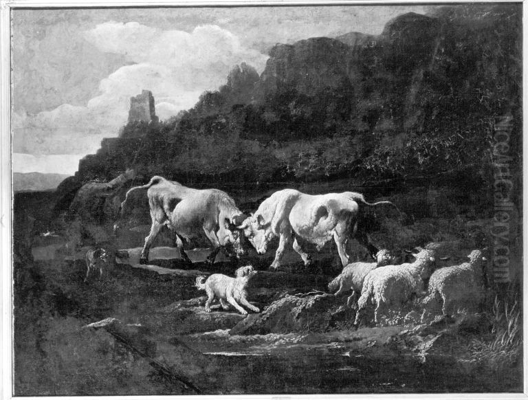 Viehstuck Oil Painting by Philipp Peter Roos