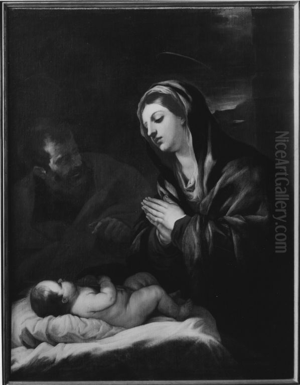 Die Heilige Familie Oil Painting by Anton Joseph Von Prenner