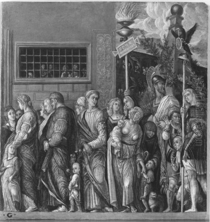 Casars Triumphzug IV (Kopie nach Mantegna) Oil Painting by Ludovico Dondi